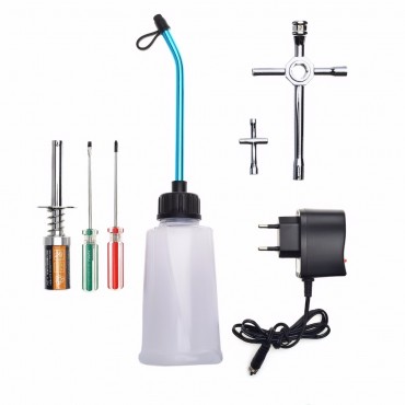 KIT NITRO STARTER HSP COMPLETO BIVOLT AQUECEDOR DE VELAS ALMOTOLIA ACESSÓRIOS PARA TODOS OS AUTOMODELOS FLM 80142